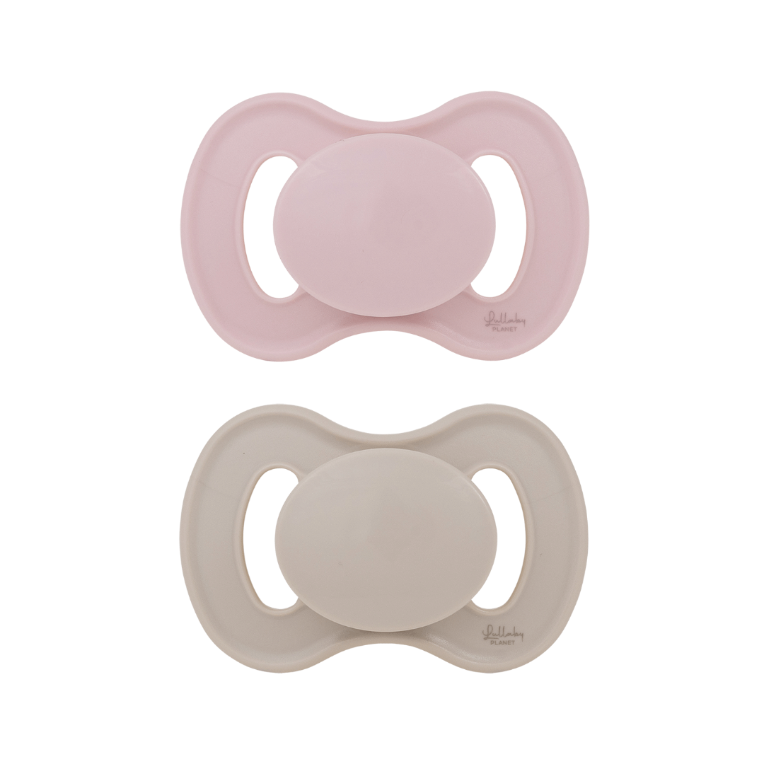 Set doua suzete symetrical 0-6 luni, rose quartz& beach , Lullaby Planet