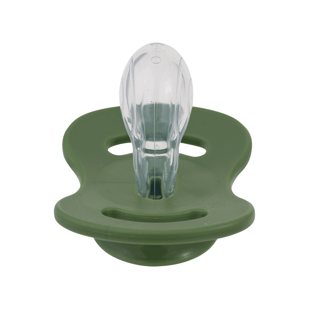 Set doua suzete symetrical 6-18 luni, forest green& flint stone , Lullaby Planet