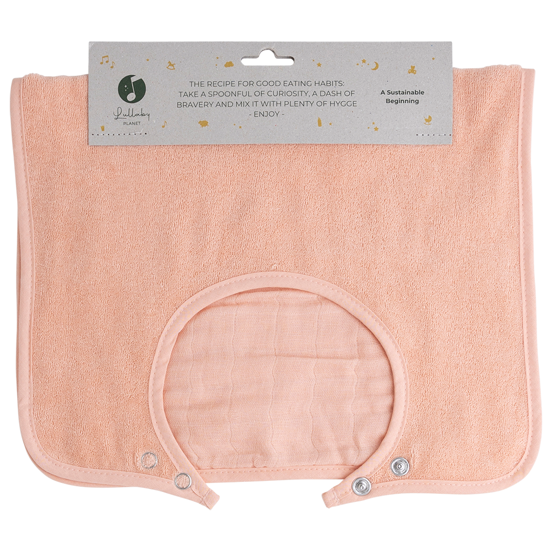 Baveta cu doua fete pentru bebelusi 50X30cm, Rose Quartz- Lullaby Planet