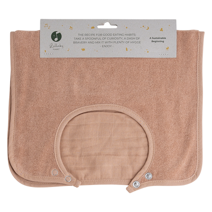 Baveta cu doua fete pentru bebelusi 50X30cm, Hazelnut- Lullaby Planet