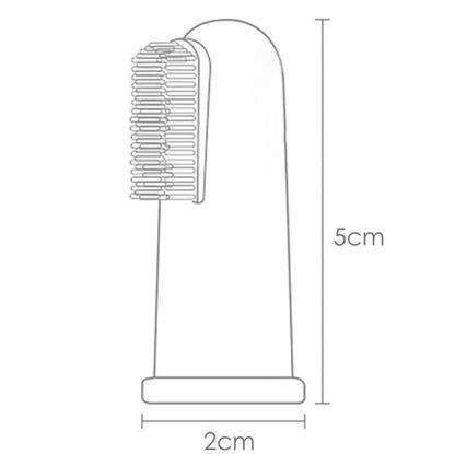 Perie din silicon pentru dinti degetar cu carcasa, Gray blue- Rammelaartje