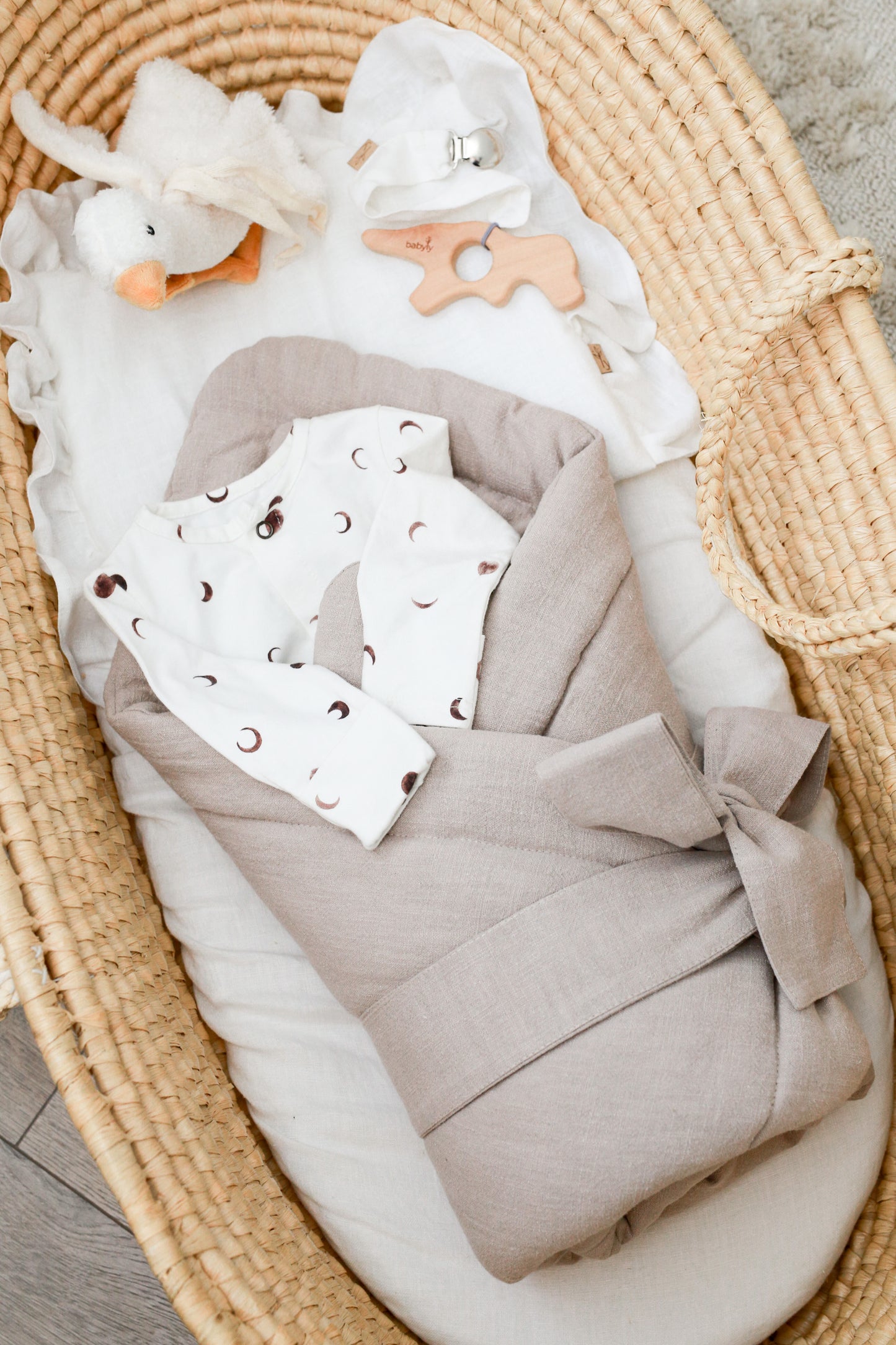 Wrap din panza pentru infasat Beige - Babyly